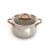 Ouro Gold 18/10 Stainless Steel 8" Stockpot with Glass Lid, 5qt.
