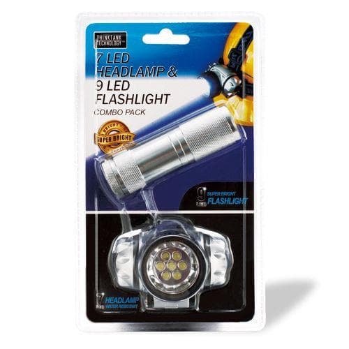 9 LED Flashlight & 7 LED Headlamp