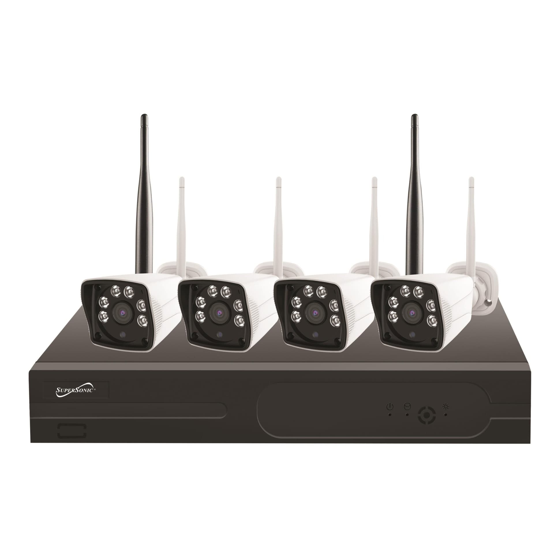 Wireless Security System w/ 4 Indoor/Outdoor Cameras