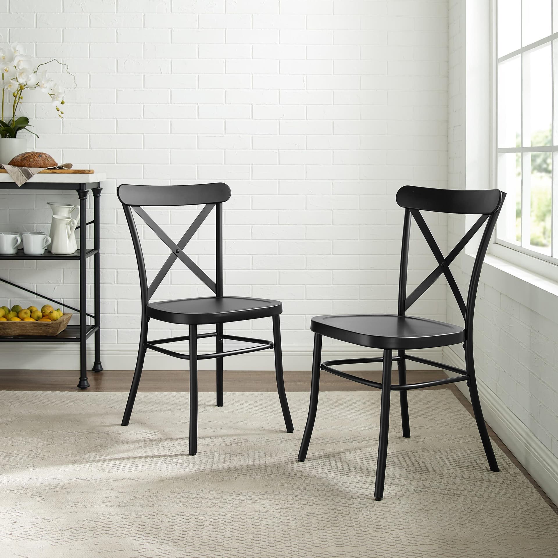 Camille 2-Piece Metal Dining Chair Set