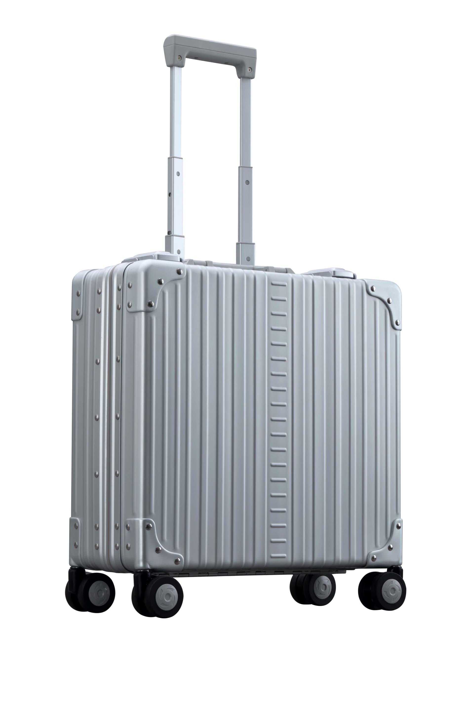 Aleon 17" Wheeled Aluminum Hardside Business Briefcase (Platinum) Silver