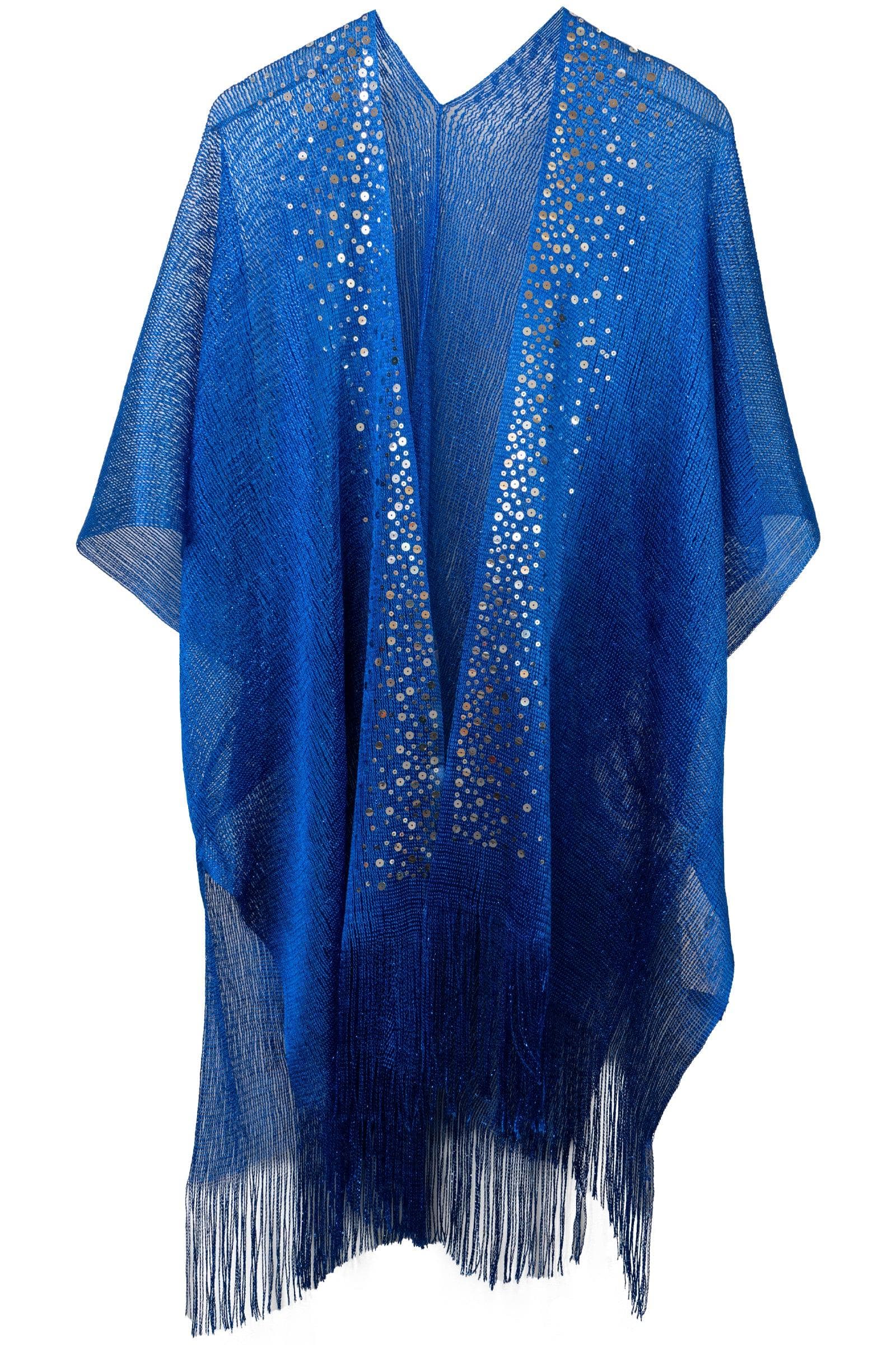Crochet Kimono with Sequins And Fringe