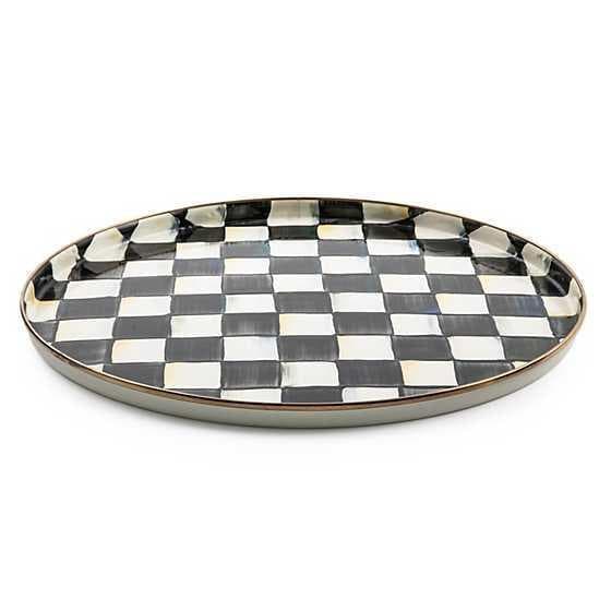 rosy check round tray