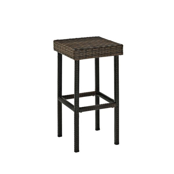 Palm Harbor 2Pc Wicker Backless Outdoor Bar Stool Set