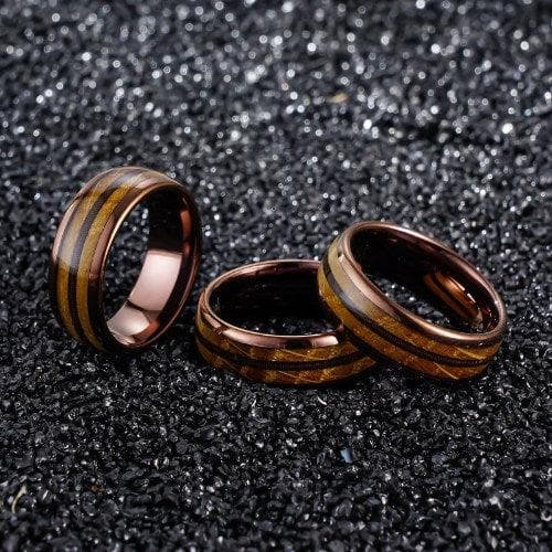 Jimi - Tungsten + Whiskey & Guitar String Ring Size 10