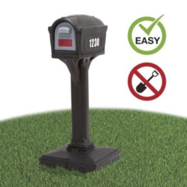 Dig Free Easy Up Classic Mailbox (Black / Black)