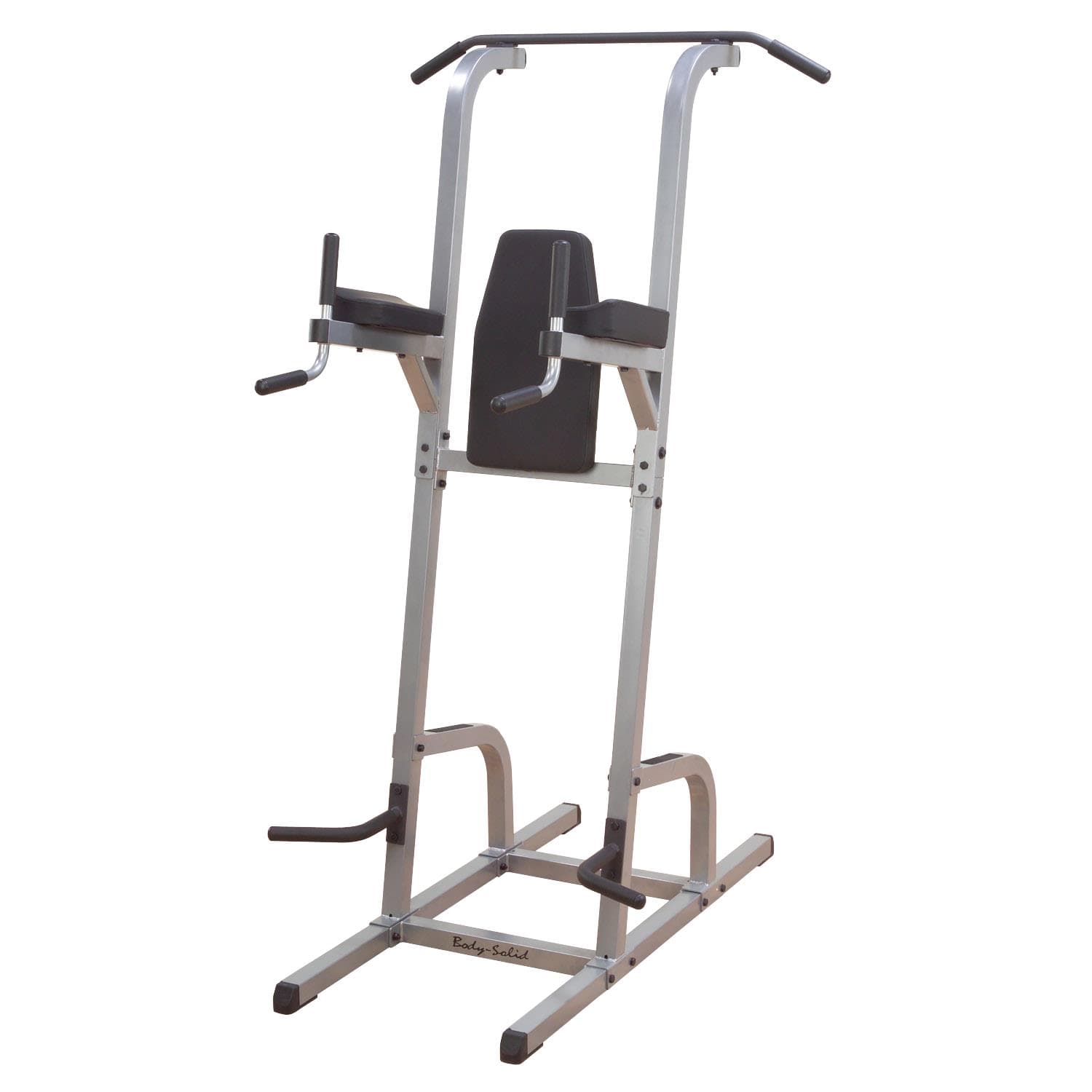 Body-Solid Deluxe Vertical Knee Raise, Dip, Pull-Up Station - Black