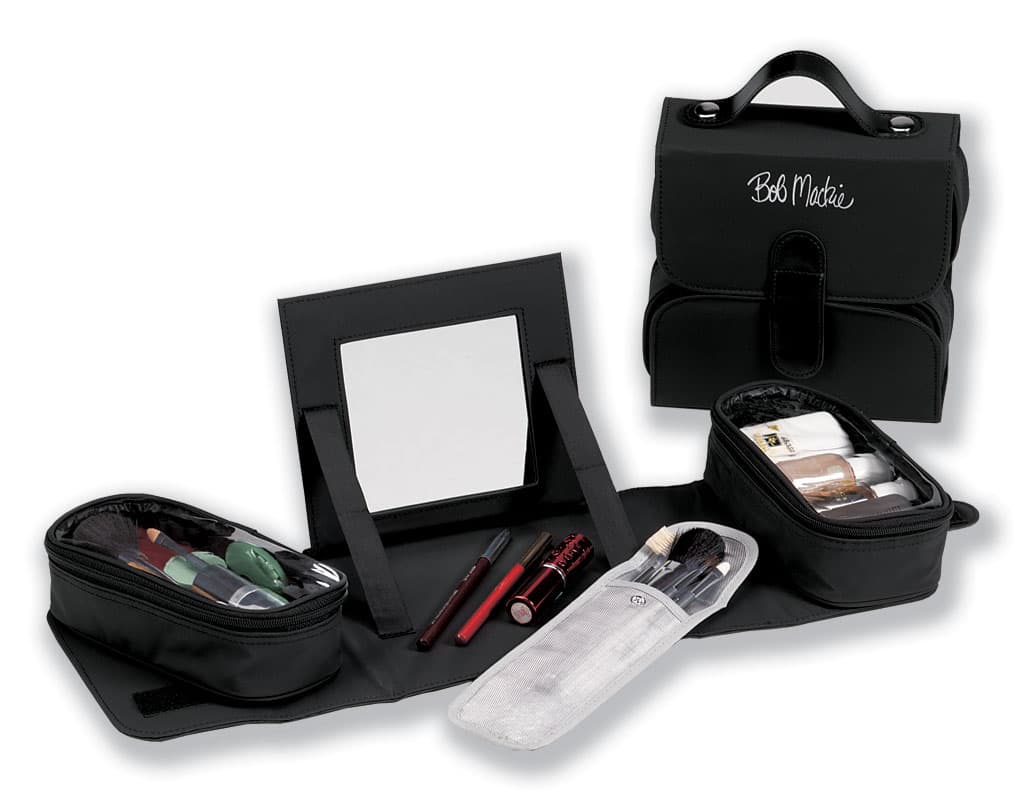 Bob Mackie Fold Up Cosmetic Kit with Mirror