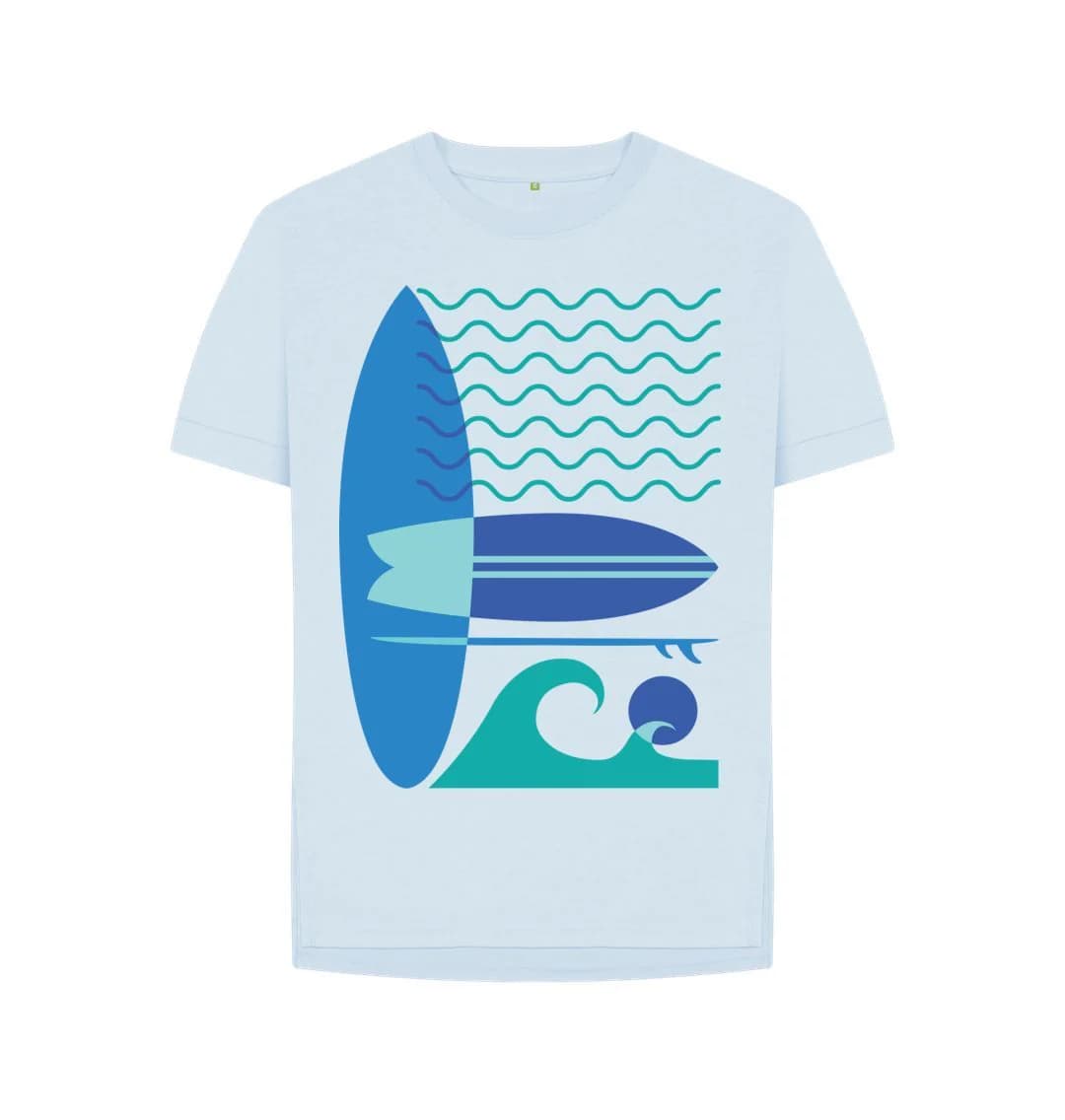 Kids Organic Cotton Graphic Tee – Sky Blue