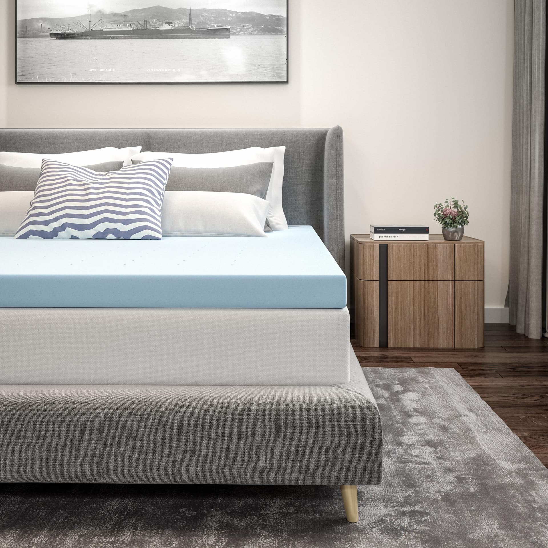 3" Cool Gel Infused Hypoallergenic Cooling Memory Foam Mattress Topper - King