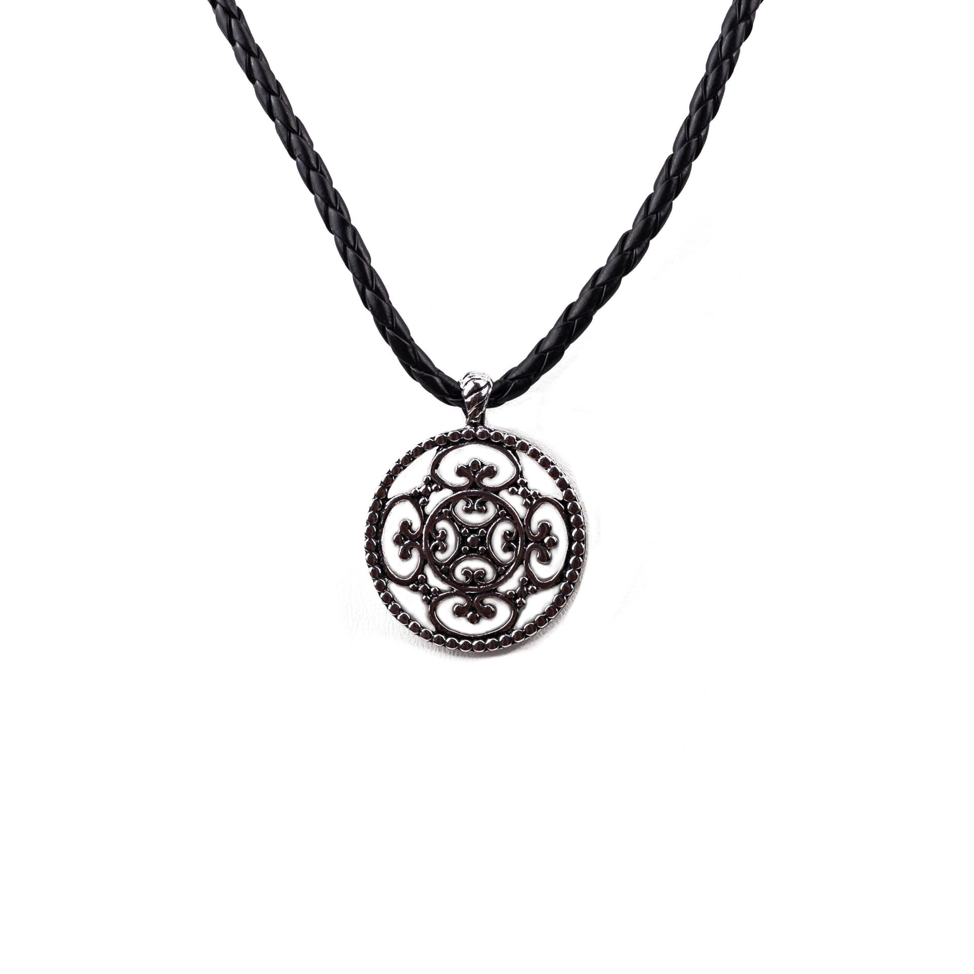 Baroque Knot Pewter Necklace