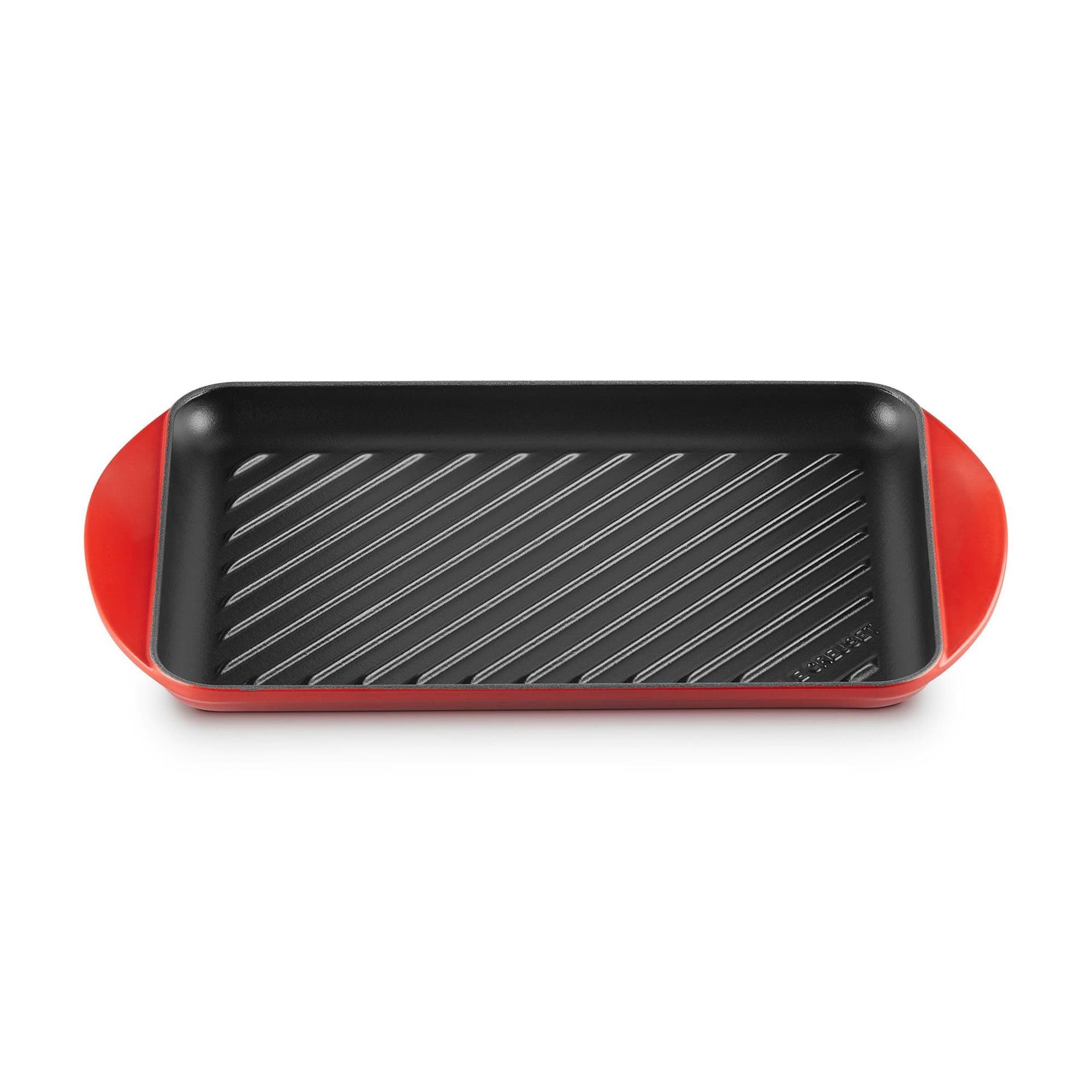 12.5" Traditional Cast Iron Rectangular Skinny Grill Cerise