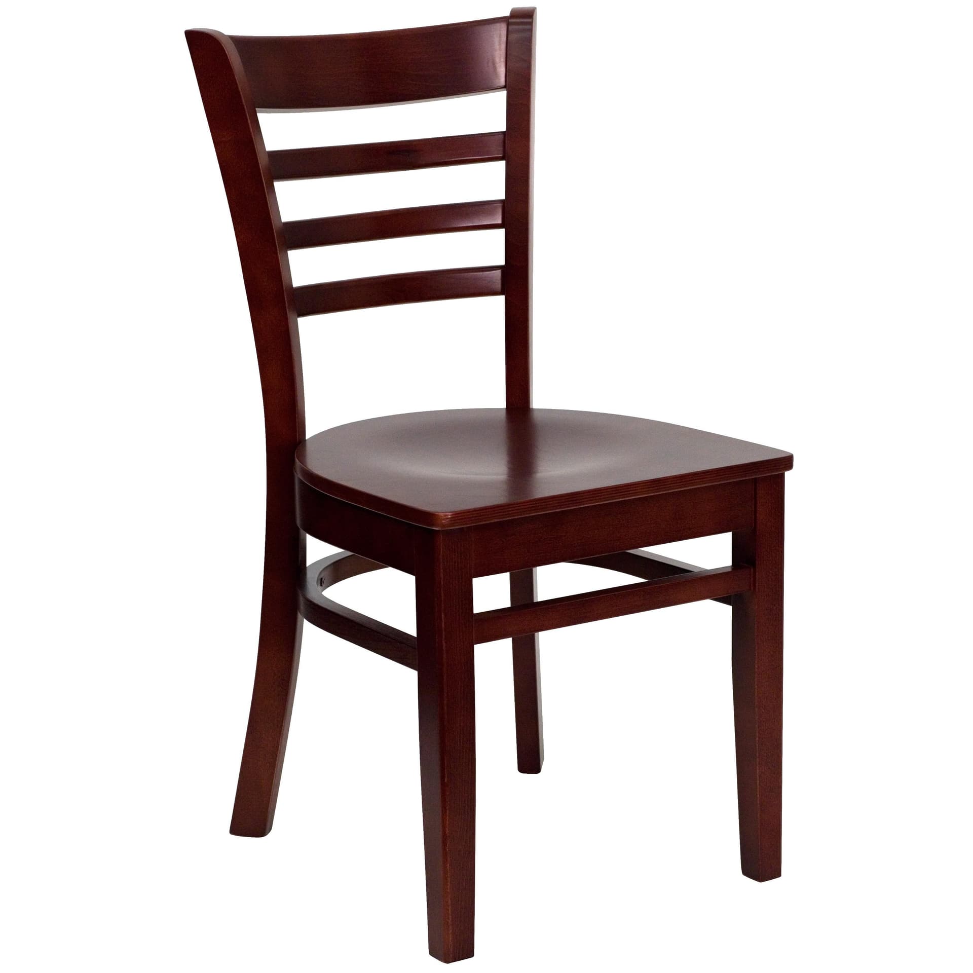 Ladder Back Mahogany Wood Chair
