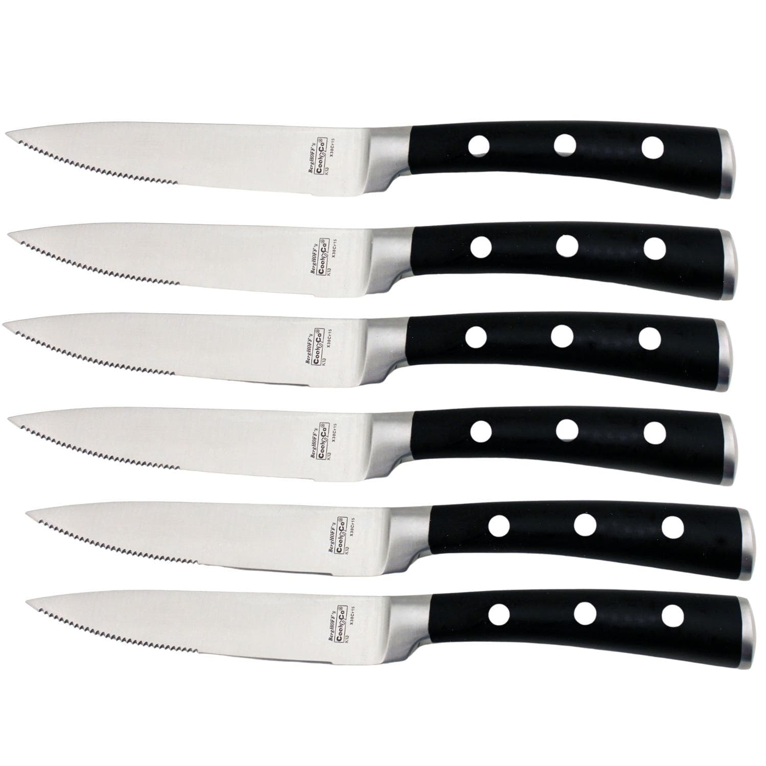 Classico SS Steak Knives, Set of 6, 12"