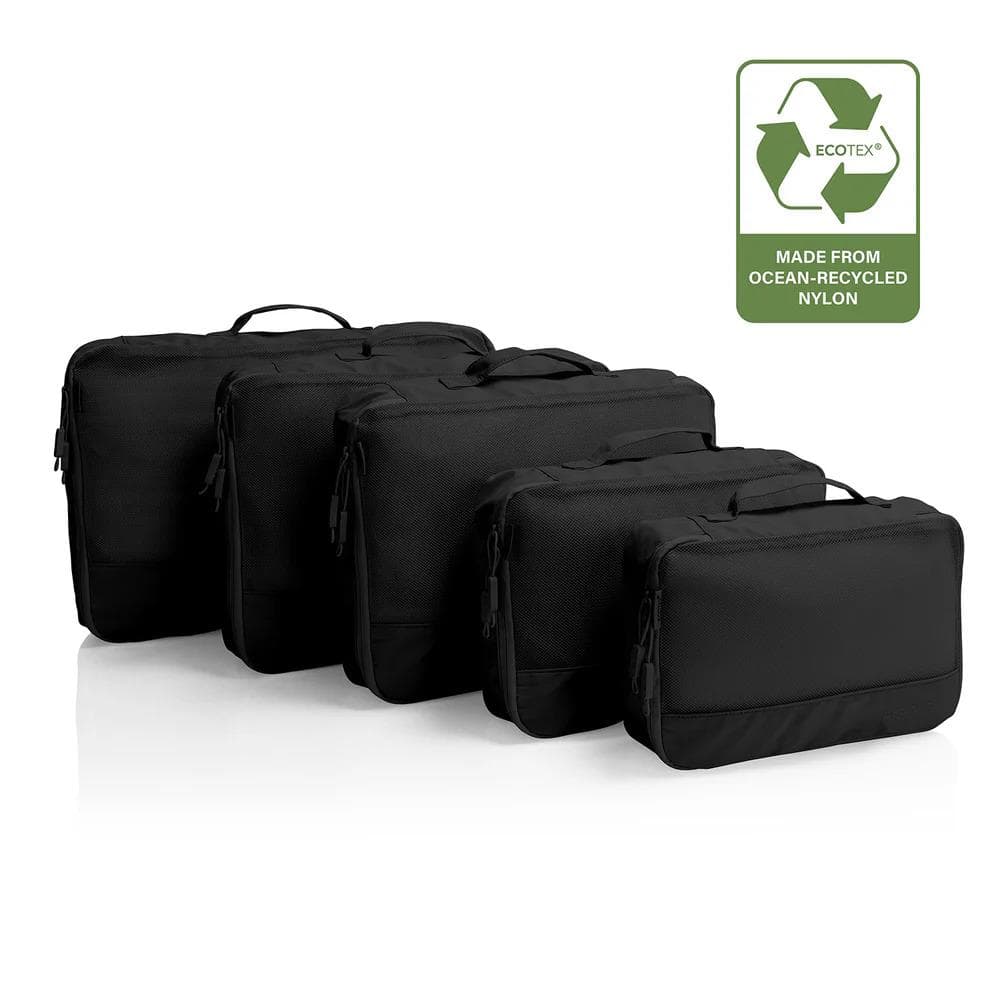 Heys Ecotex Packing Cube 5pc Set - Black