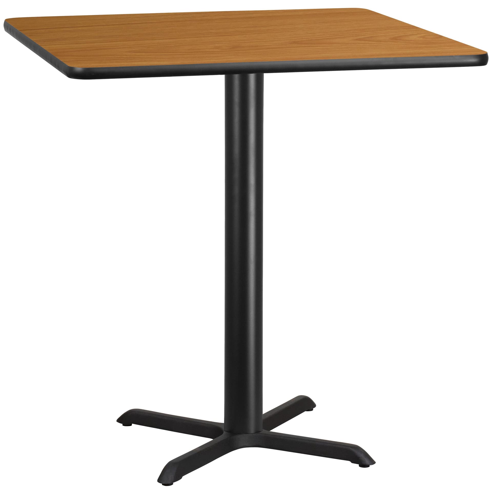 42" Square Natural Laminate Table Top with 33" x 33" Bar Height Table Base