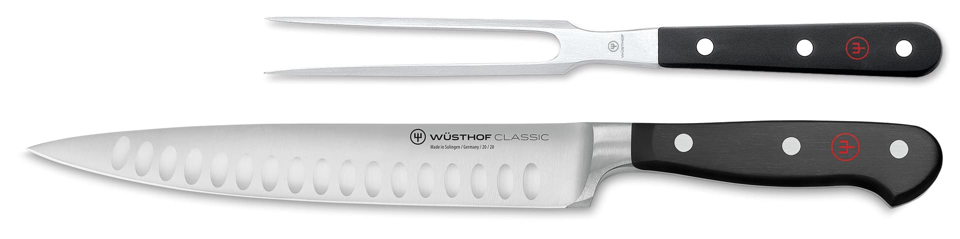 Classic Two Piece Carving Set, Hollow Edge