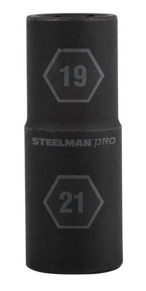 Steelman 1/2" Drive 6-Point 19mm x 21mm Impact Flip Socket