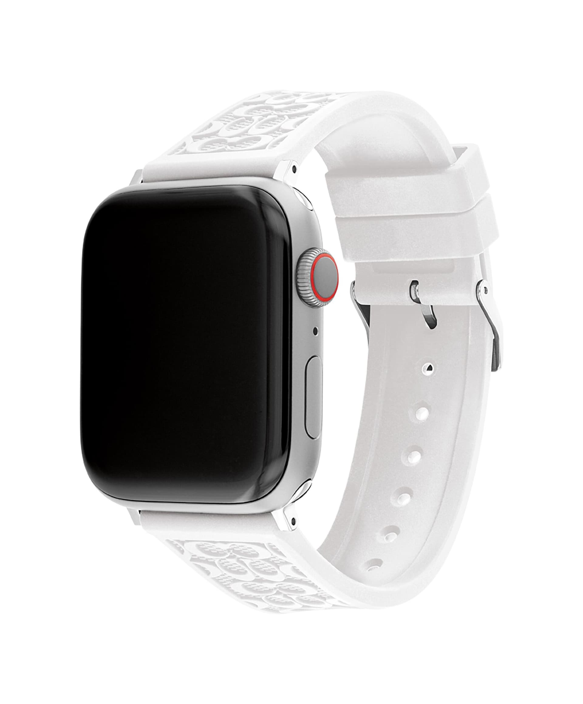 White Rubber Apple Watch Strap w/ "C" Logos 42mm & 44mm