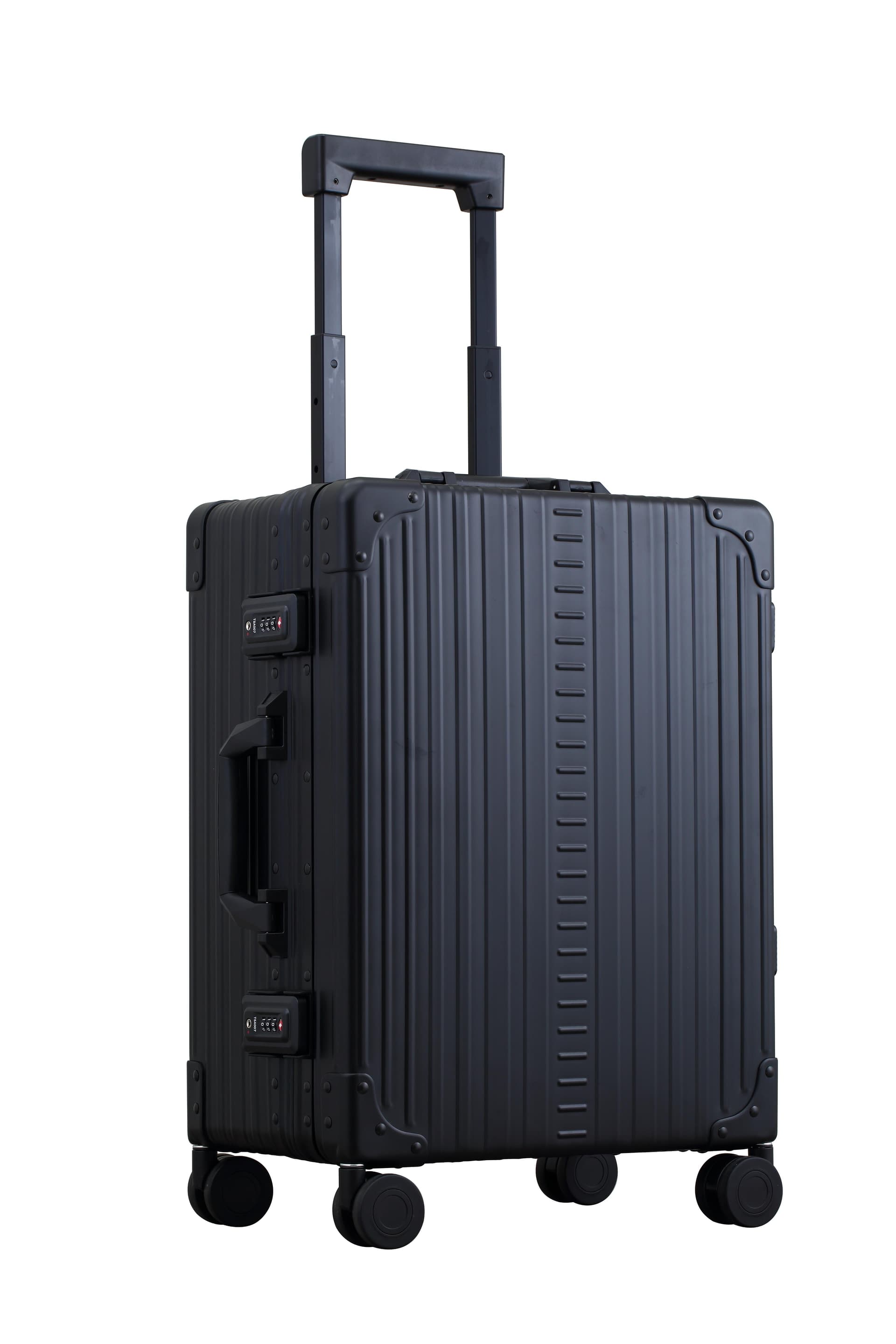 Aleon 21" Carry-On with Suiter Aluminum Hardside Luggage (Onyx) Black
