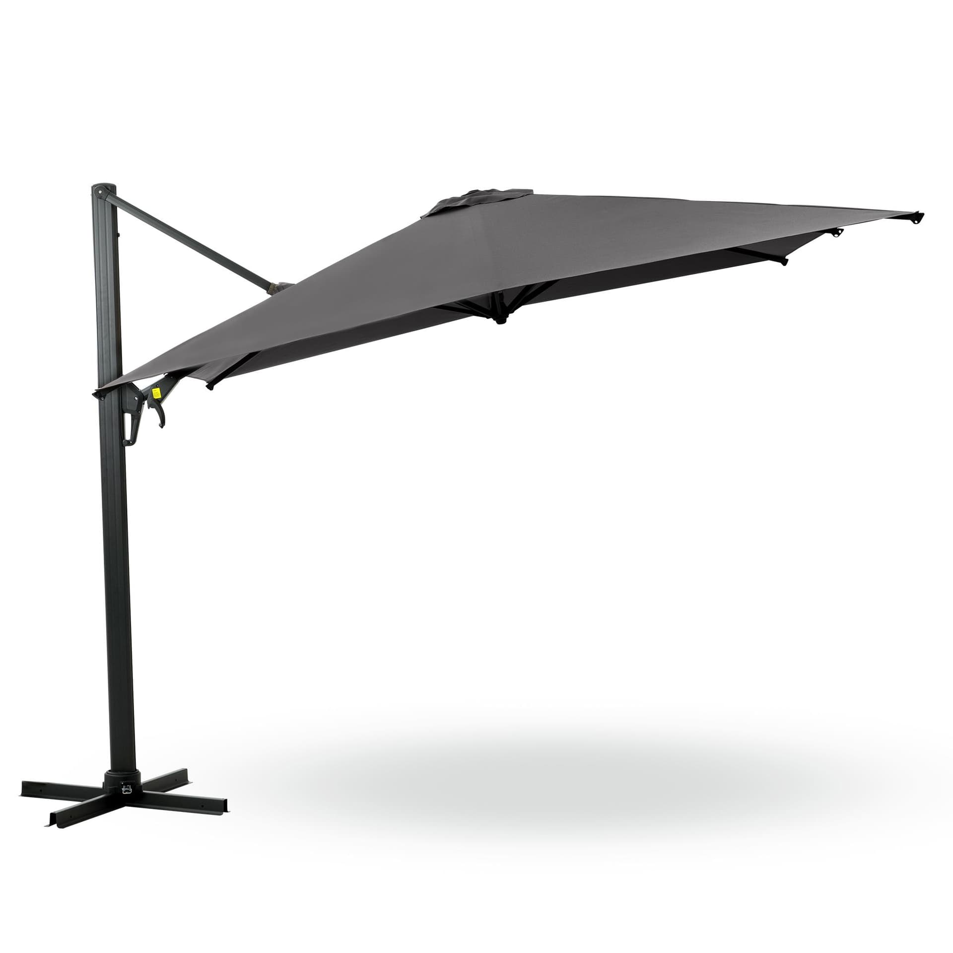 IF Collection - 10-Foot Square Offset Cantilever Patio Umbrella w/360 Rotation & Tilt - Grey