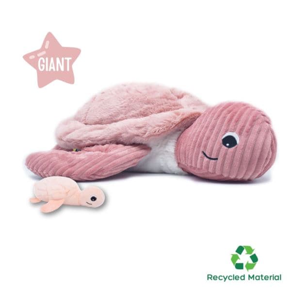 Les Ptipotos Mom & Baby Giant Sea Turtle - Pink