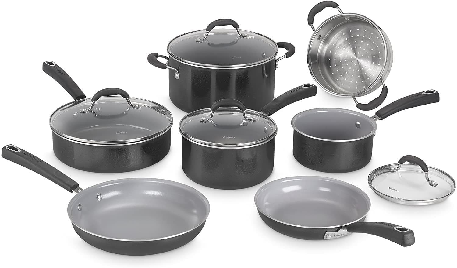 11 Pc. Set in Black with Grey Interior