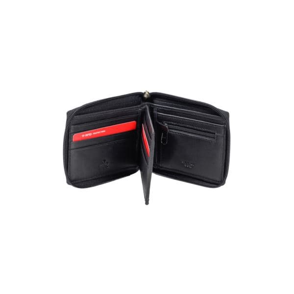Men's Center Wing Zip-Around Wallet Size 4.5"x3.5"x
