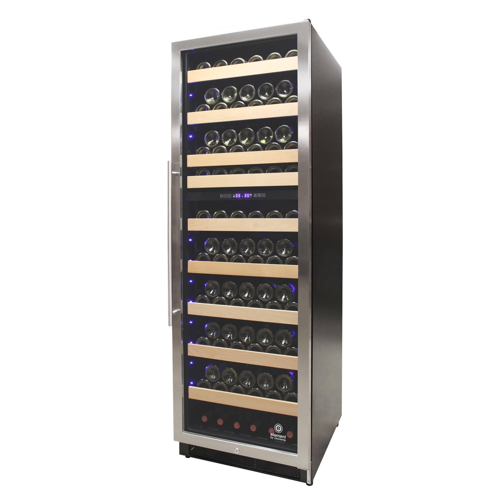 Vinotemp - 215-Bottle Dual-Zone Wine Cooler - Stainless
