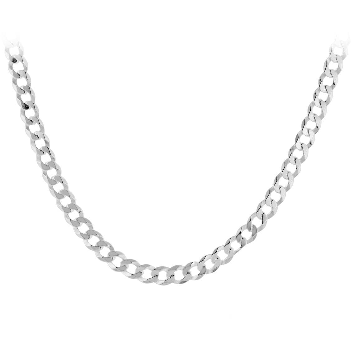 Silver Curb Link Necklace