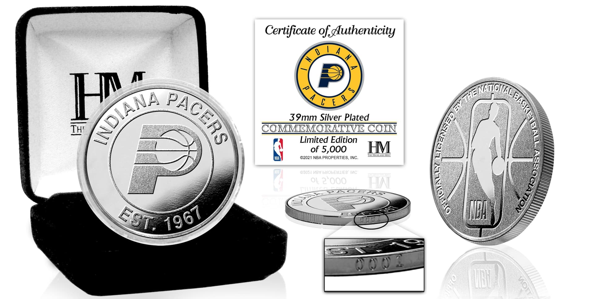 Indiana Pacers Silver Coin