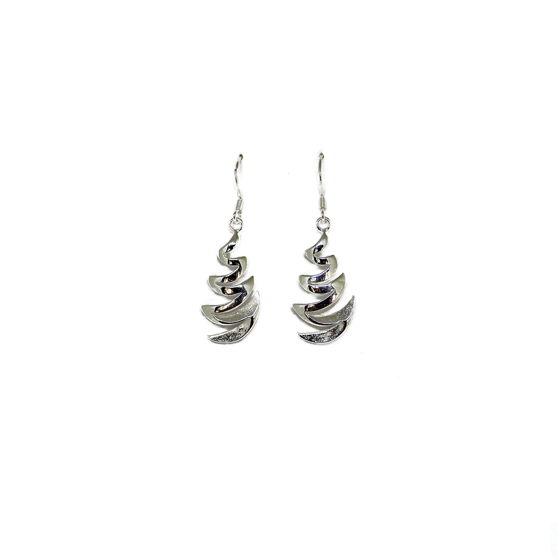 Zig Zag Earrings in Silver