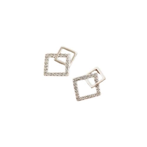 Latonia Cabella created Sterling Silver 18K Gold Vermeil Box within a Box Earrings