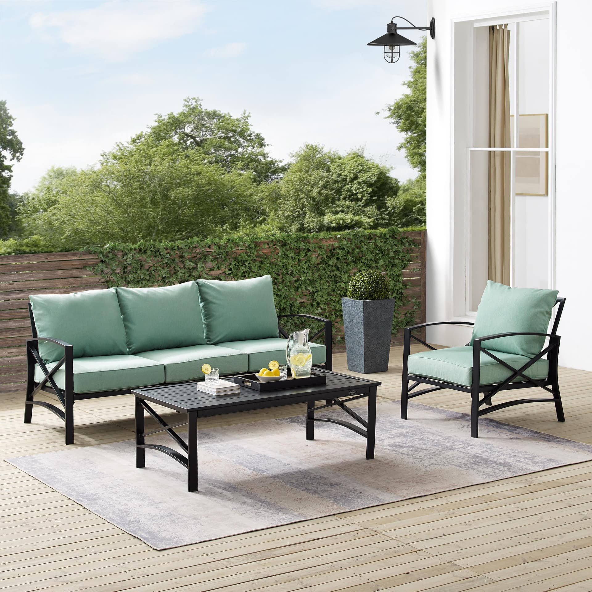 Kaplan 3Pc Outdoor Sofa Patio Furniture Set