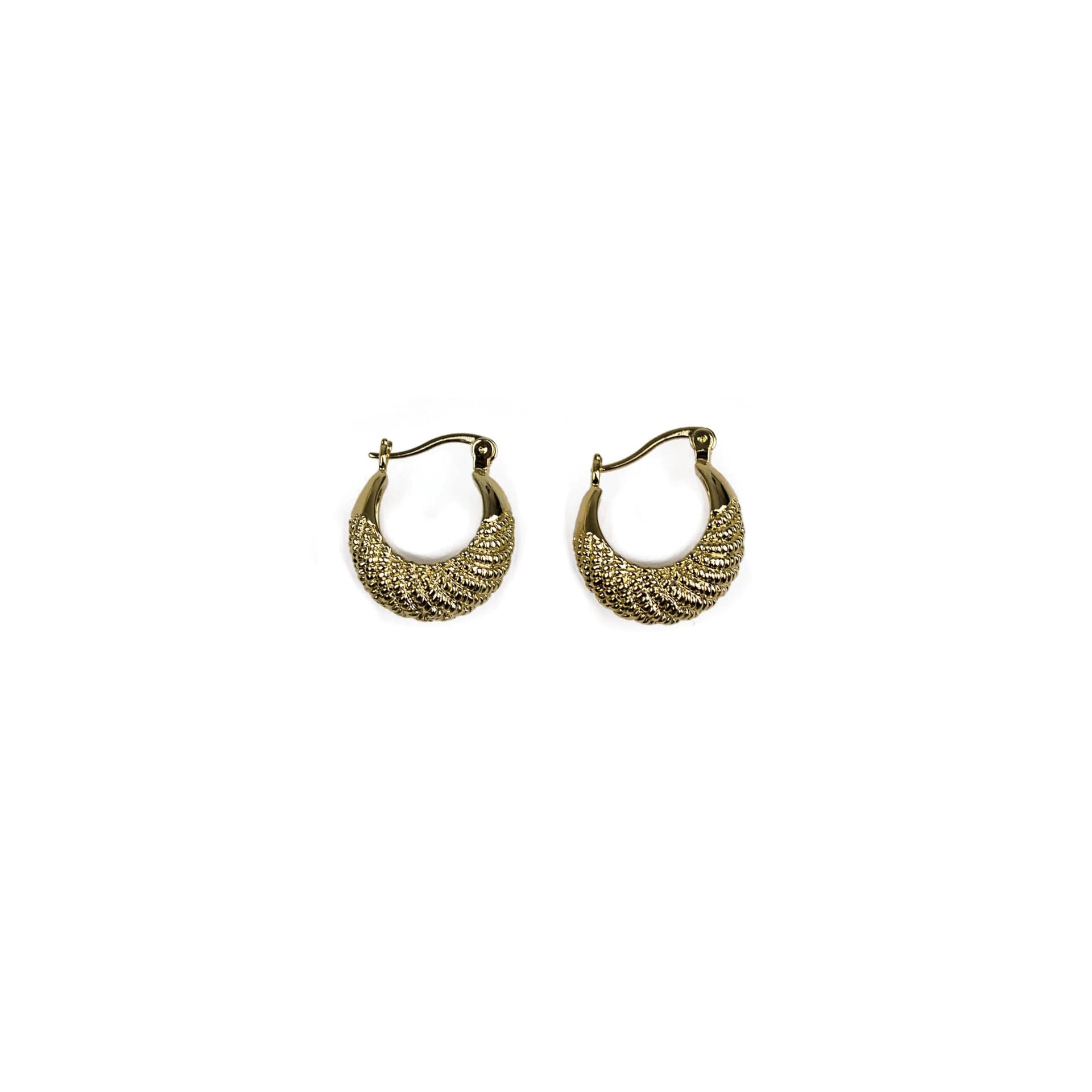 18K Gold Plated Twist Hoop Earrings