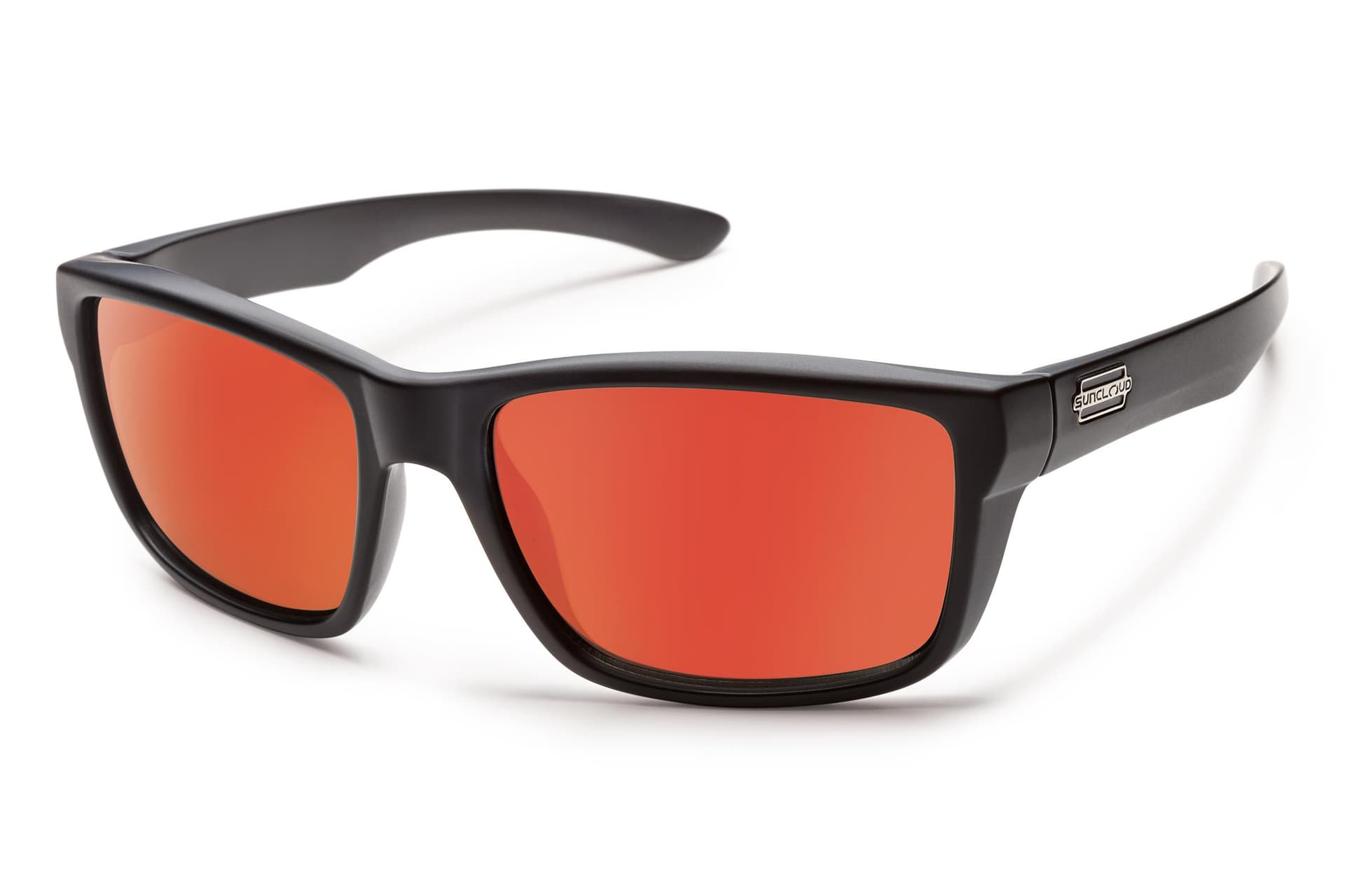 Suncloud Mayor Polarized Sunglasses - Matte Black/Red Mirror