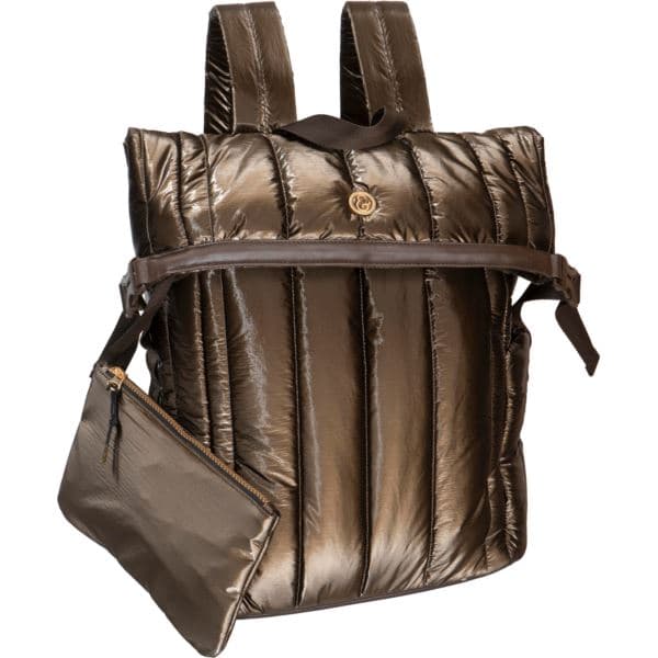 Metallic Quilted Backpack Size 18"
