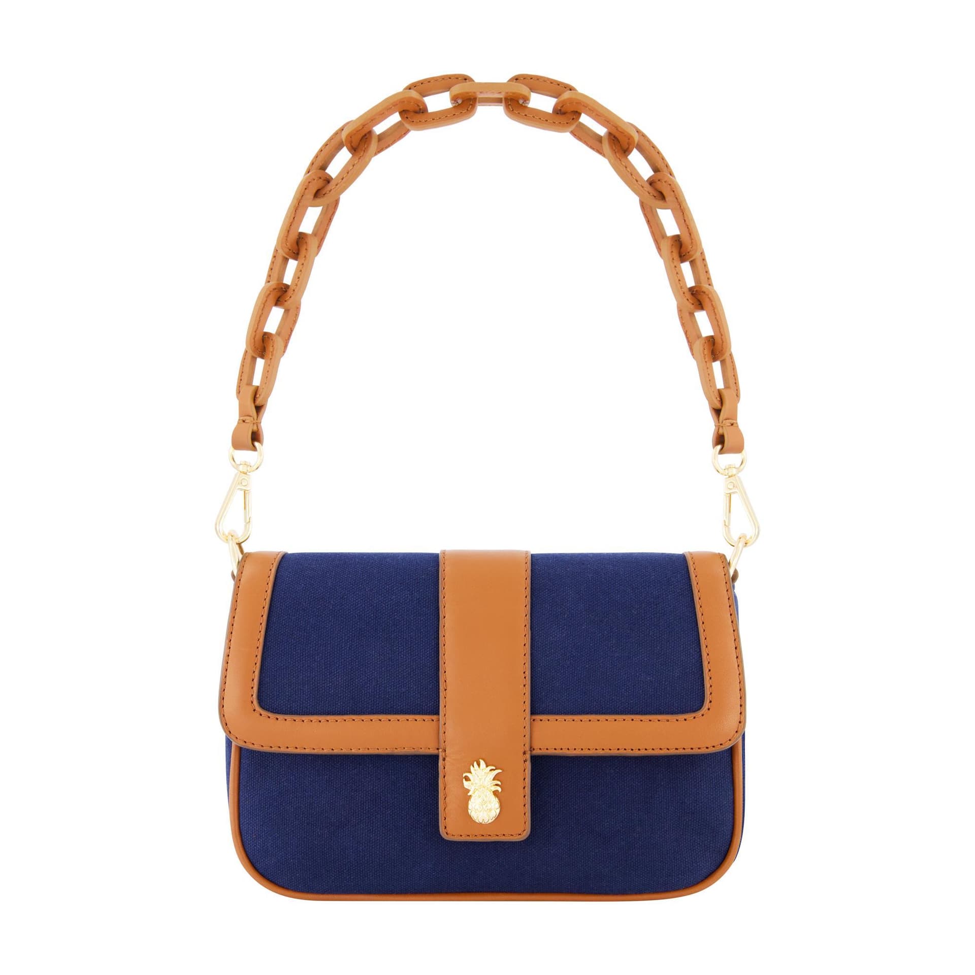 Solid Canvas Bag w/ Leather Strap Size 6"