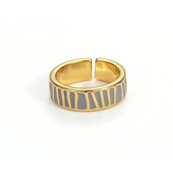 Minimalist Channel Ring - Gray