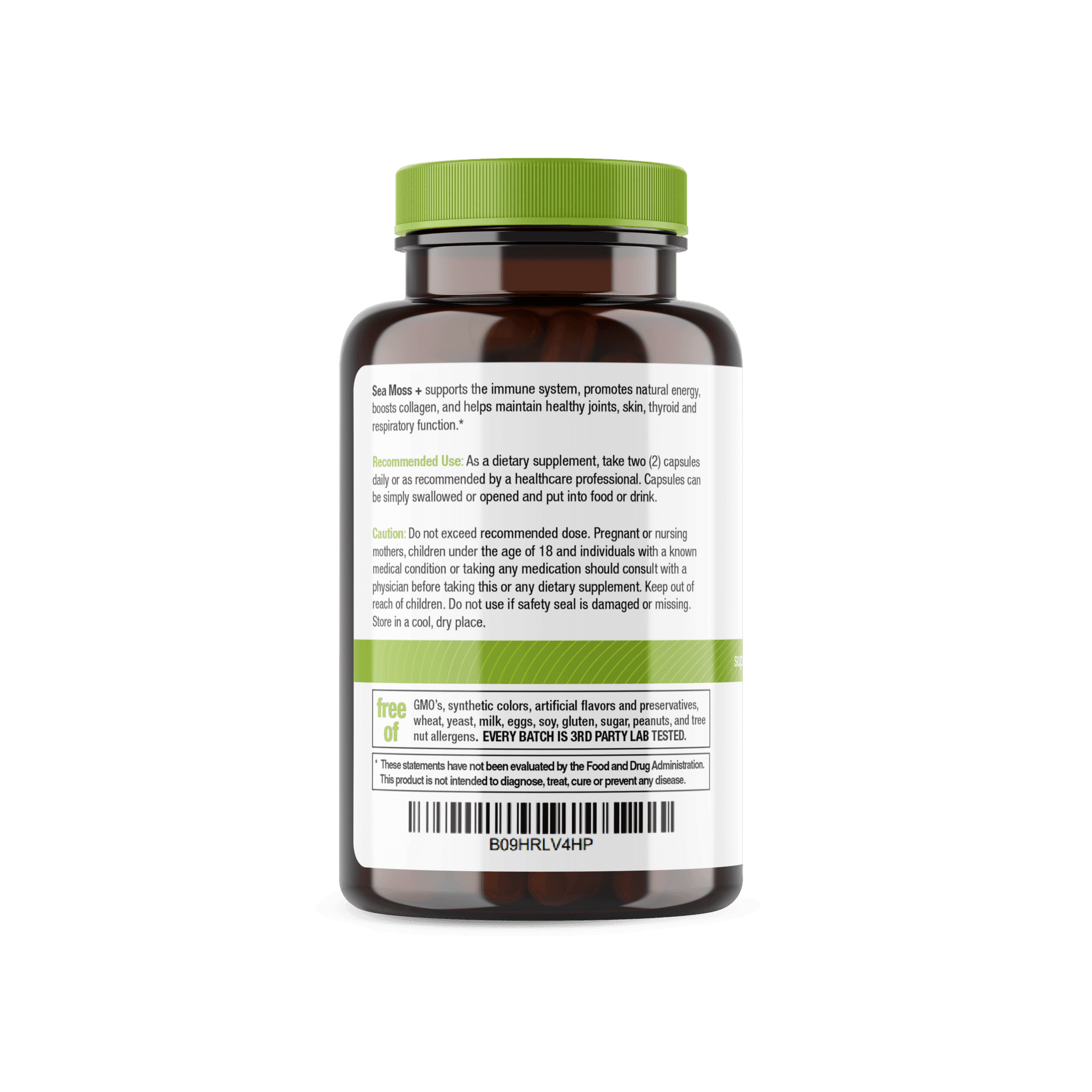 Organic Irish Sea Moss, Organic Bladderwrack, & Organic Burdock capsules