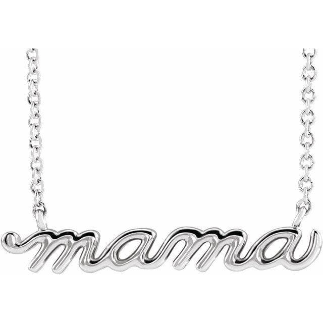 Sterling Silver Petite "Mama" Necklace