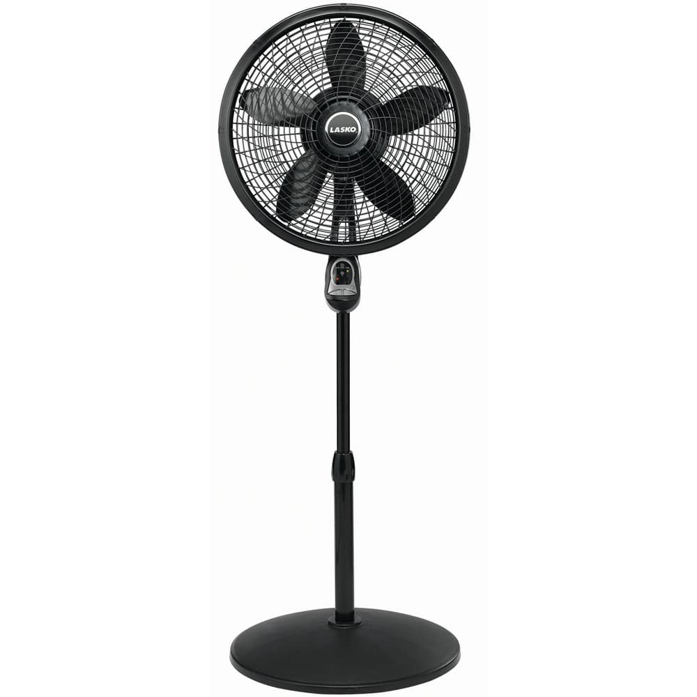 18 In. Cyclone Pedestal Fan with Remote Control, Black