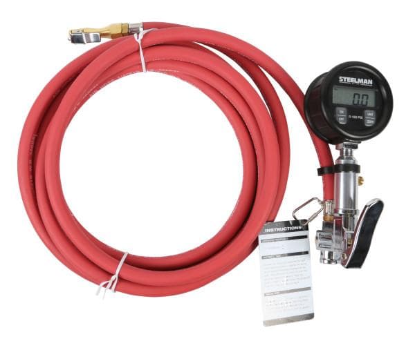Steelman 0-150 PSI Digital Gauge Inflator with 15' Whip Hose