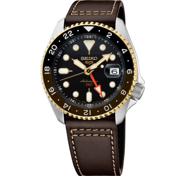 Seiko 5 Sports SS Automatic GMT Black Dial