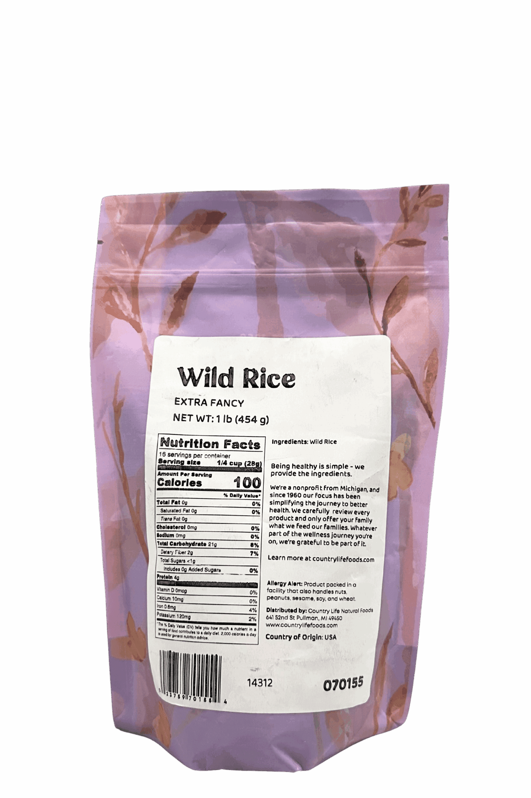 Wild Rice, Extra Fancy - Country Life Natural Foods
