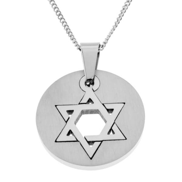 Joyful Sentiments Star of David Round Pendant Necklace