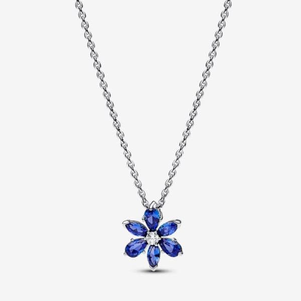 Sparkling Blue Herbarium Cluster Pendant