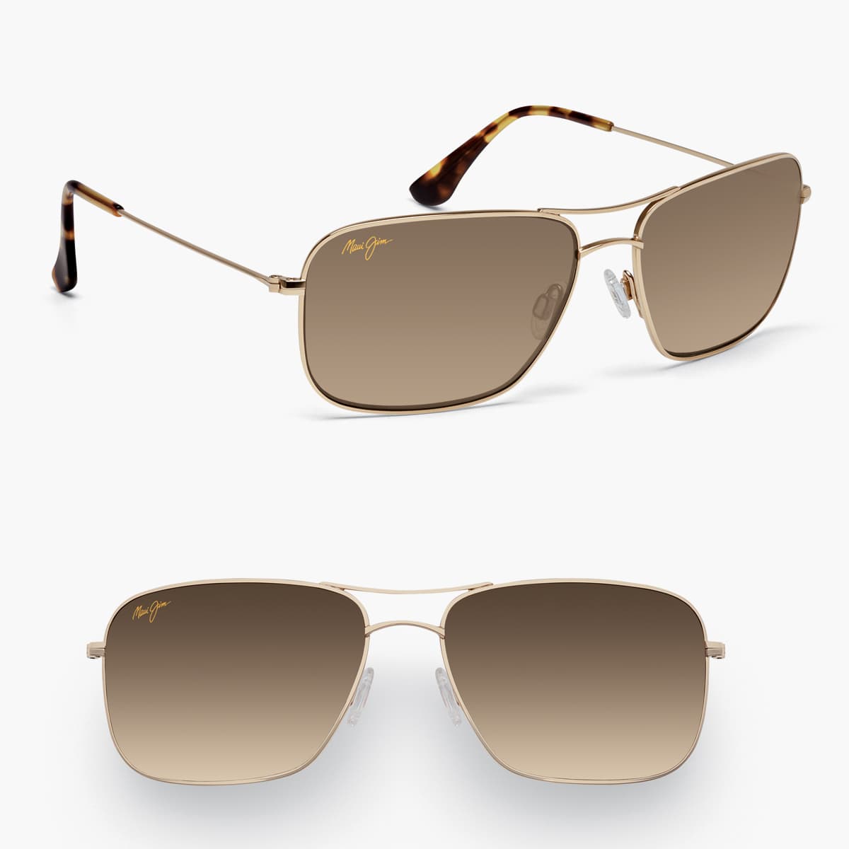 Wiki Wiki Polarized Sunglasses Gold Frame HCL Bronze Lens