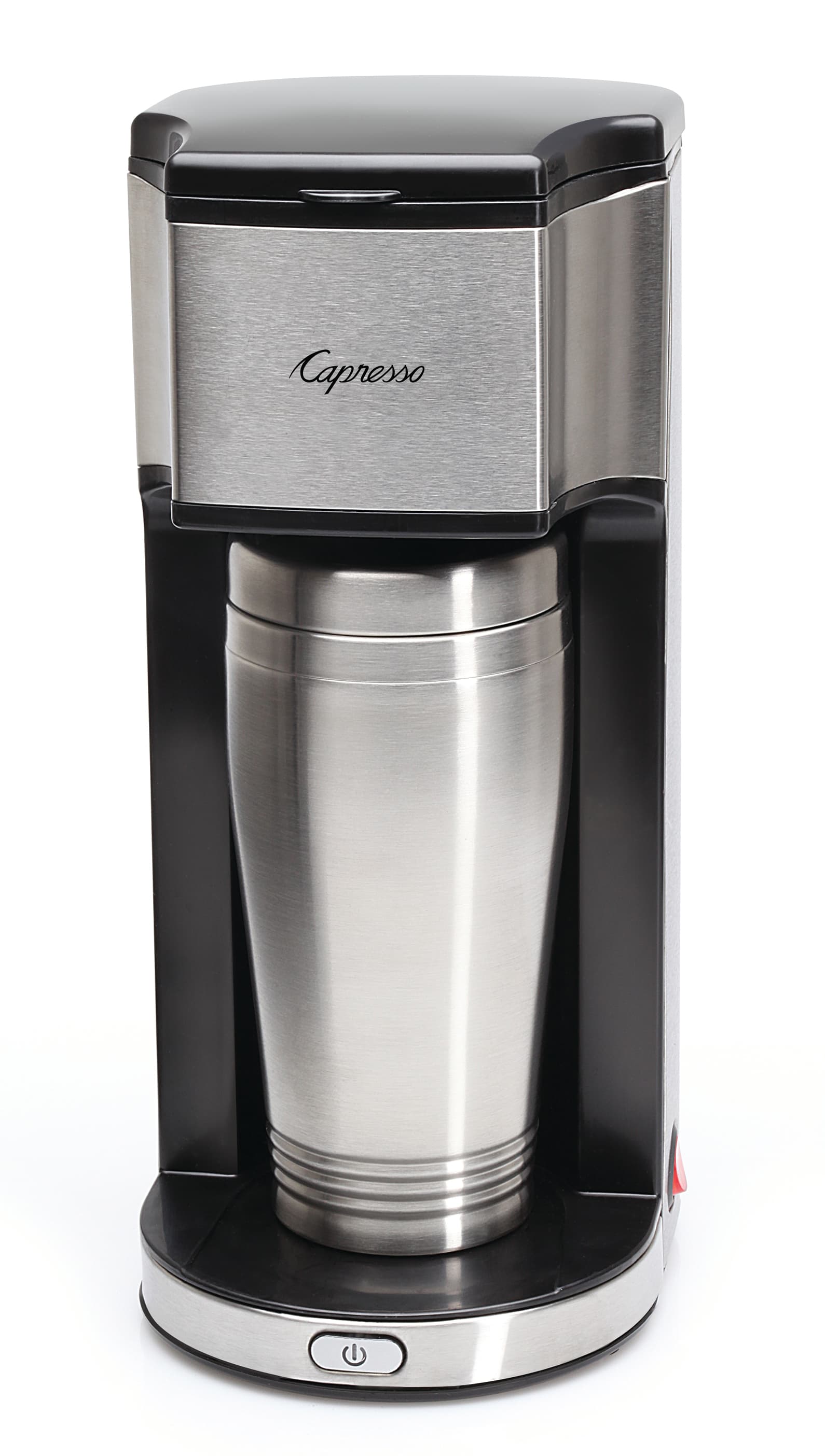 On-the-Go Personal Coffee Maker with 16 oz. double insulated S/S travel mug