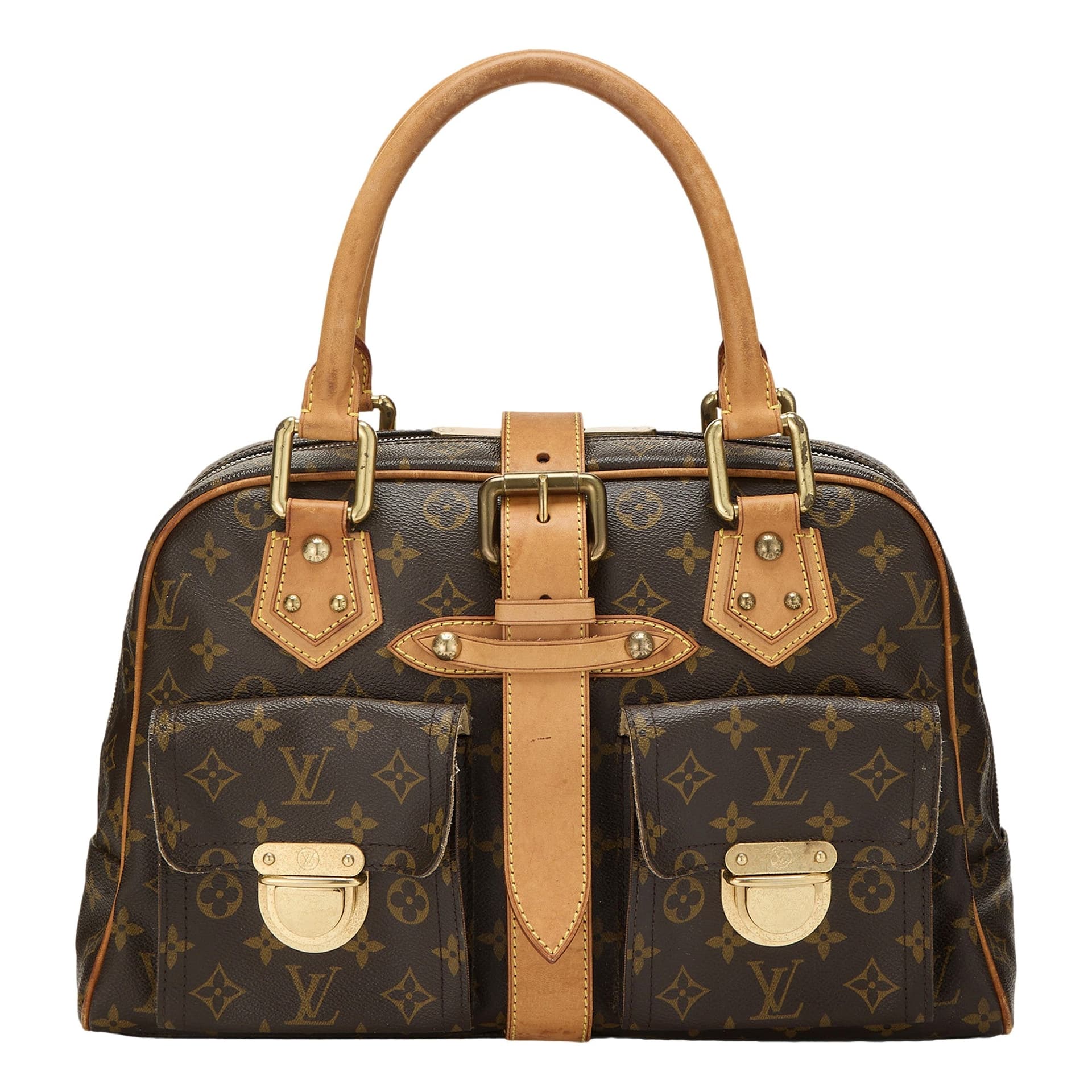 Louis Vuitton Manhattan GM Shoulder Bag in Monogram Canvas with Leather Trim